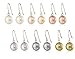 Amazon Collection Sterling Silver Freshwater Cultured Pearl Dangle Earrings, Set of Six (7-8 mm)