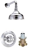 Belle Foret Chrome Cross Handle Shower Head Faucet
