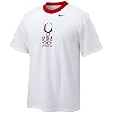 Nike USA Olympic Team White 2008 Beijing Summer Olympics Contrast Crew Neck T-shirt