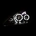 SPPC Projector Headlights Black Assembly Set (CCFL Halo) For Acura RSX - (Pair) Driver Left and Passenger Right Side Replacement Headlamp