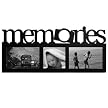 Memories 3-Opening Photo Frame - Black