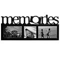 Memories 3-Opening Photo Frame - Black
