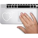 Stethoscope RN heart nurse Symbol Decal Laptop Skin Macbook Trackpad Keypad Sticker