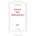 Eloge des fronti�res