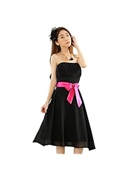 Strapless  Chiffon Homecoming Dress  With a Bow(s)