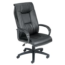 Executive Leather Plus Office Chair - Black