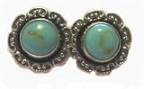 Native American Navajo Sterling Silver and Turquoise Post Stud Earrings