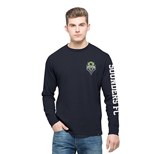 MLS Seattle Sounders FC Men's Rundown Long Sleeve Tee, Fall Navy, X-Large