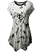 Thanth Womens Comfy Tie Dyed Loose Tunic Top With Various Hem A_WHITE XX-Large