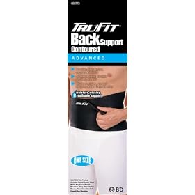 Tru-Fit Aerated Contoured Back Support, Black, One Size Fits All