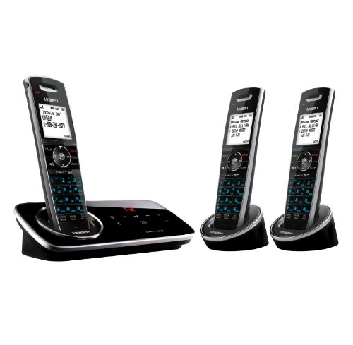 Uniden D2280-3 Cordless Phone/Answering System with 3 Handsets, Message Manager and Live Talk Speakerphone