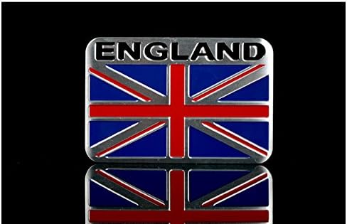 4 X England, Germany, Italy, France 3D Metal Aluminum National Flag bumper Trunk Car Stickers and Decals Emblem Badge Grill Glue Size: 2.4" x 1.6" & 2.0" x 2.0"
