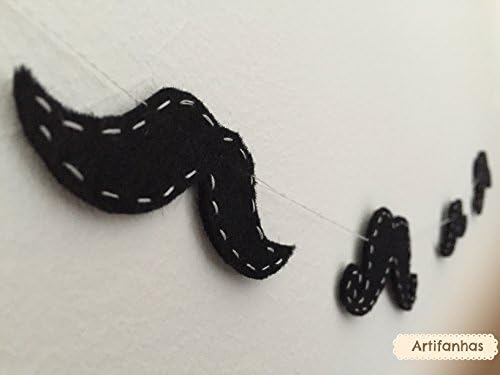 Moustache Felt Garland Dad Daddy Fathers day Nursery Decor Party supplies Black and White Modern Nursery Baby shower Decorations Wall hanging Bunting Baby reveal