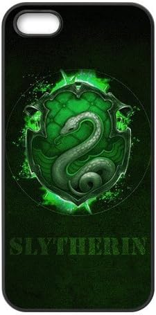 Custom Slytherin Snake Green Apple Iphone 5 and 5s Hard Case Cover phone Cases Covers
