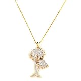 18KT ¼CT. TW Palm Tree Necklace