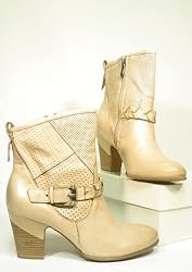 Marco Tozzi TREND Leder Sommer Stiefelette cream Gr. 41