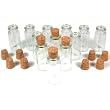 12 Glass Bottles Seed Bead Storage Clear Beading Tools