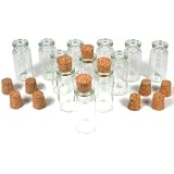 12 Glass Bottles Seed Bead Storage Clear Beading Tools