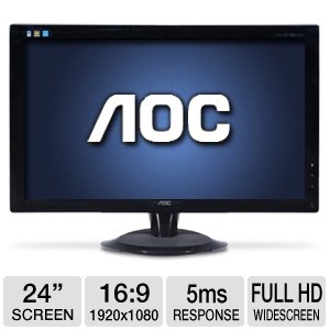 AOC 2436Vw 24 Widescreen HD Monitor