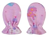 Funkoos Organic Cotton Mittens (Carousel Pony) for Newborn Baby Infant Girl