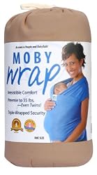 Moby Wrap UV SPF 50+ 100% Cotton Baby Carrier, Sand