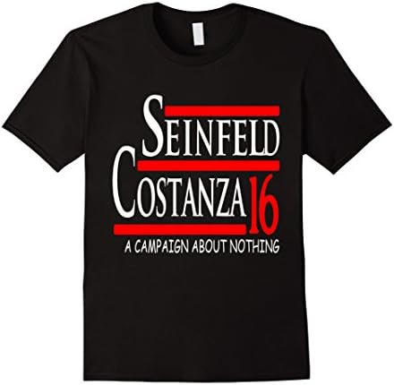 Men's Seinfeld Costanza 2016 A Campaign About Nothing T Shirt Large Black