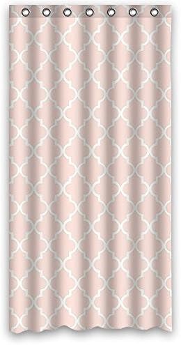 Custom Window Curtains Morocan Pale Baby Pink Polyester Fabric Drape/Panels/Treatment 52 X 84 Inch (One Piece) Bedroom Decor