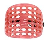 France Luxe Netting Oval Ponytail Holder - Shimmer Pink