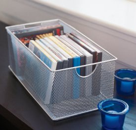 41QOUINa1zL Design Ideas DVD Box, Mesh, Silver