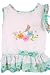 Tuti Fruiti Spring Summer Clothed Baby Girls 3 PC. Teal/White Embroidered Floral Print Dress