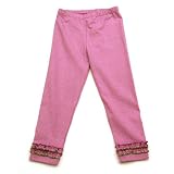 Cakewalk - Elastic waist purple stripe ruffle detail leggings (size 8 (+5))