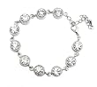 Bracelet - B118 - Round CZ Crystal Link ~ Clear
