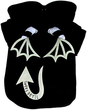 PoodleHouse Pet Costume Halloween Luminous Demon Style Dog Jumpsuits/Overalls/Outfits Black X-Large