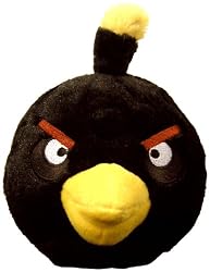 Angry Birds 5" Plush Black Bird with Sound