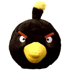  Angry Birds 8 inch Plush Black Bird with Sound