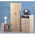 Michigan Bedroom Set in Beech and Bronze Trim