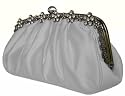 Premium Abendtasche-Brauttasche mit Strass in Weiß