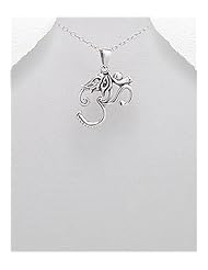 Elephant Pendant Necklace In 92.5 Sterling Silver