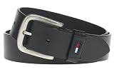 Tommy Hilfiger Men's 1 1/2-Inch Leather Casual Belt, Black, Size 34