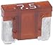 Bussmann BP/ATM-7-1/2LP-RP Brown ATM Low-Profile 7-1/2 Amp Fast-Acting Automotive Mini Blade Fuses - 5 per Card
