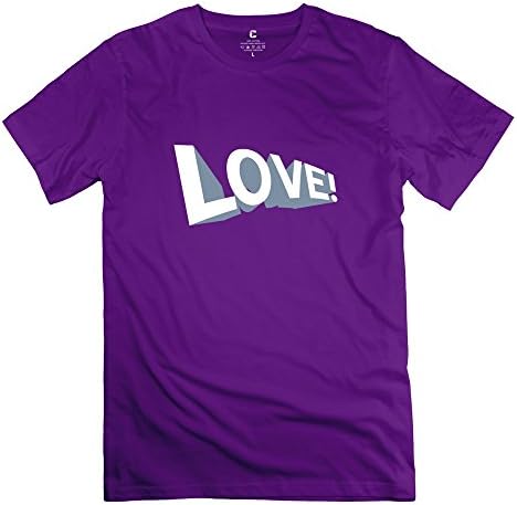 Men's Custom Purple Tshirt Fashion Love S