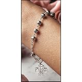 Alpha Omega Rosebud Rosary Bracelet (Case of 6)