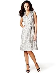Per Una Speziale Linen Rich Leopard Print Wrap Dress with Belt
