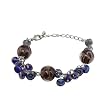 Ball Crystals Blueviolet Crystals Purple Crystals Silver Bangle Adjustable Stylish