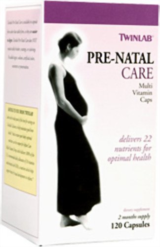 Twinlab Pre-Natal Care, Multi Vitamin Caps, 120 Capsules (Pack of 2)