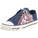 Ed Hardy LR Kamikaze Navy Leinensneaker, navy