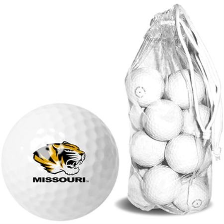 Missouri Tigers Mizzou Mu Ncaa Clear Pack 15 Golf Balls