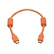 HDMI 1.3a Cable 28AWG - 1.5ft w/Ferrite Cores (Gold Plated Connectors) - ORANGE
