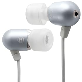 Radius Atomic Bass Aluminum Earbuds (Silver)