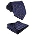 SetSense Men's Plaid Jacquard Woven Tie Necktie Set